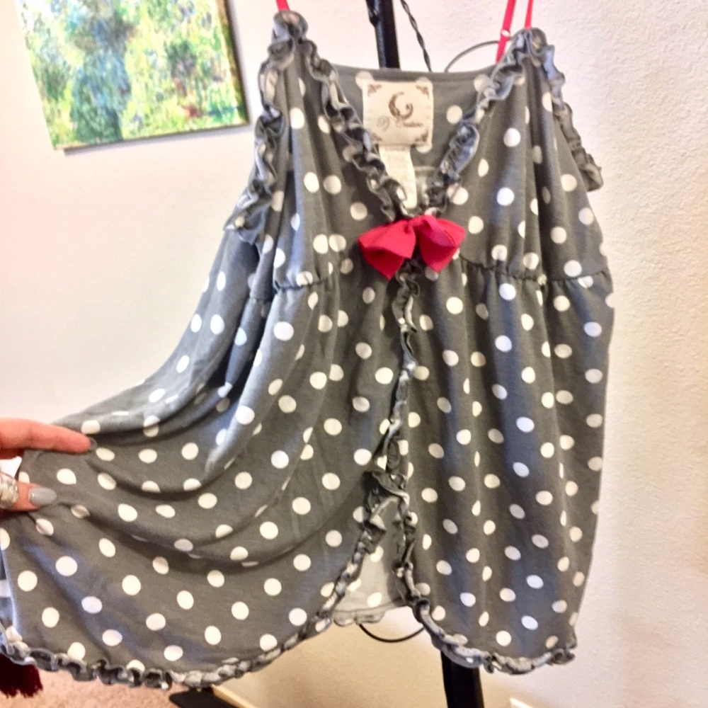 SOLD! Adorable polka dot pajama top!